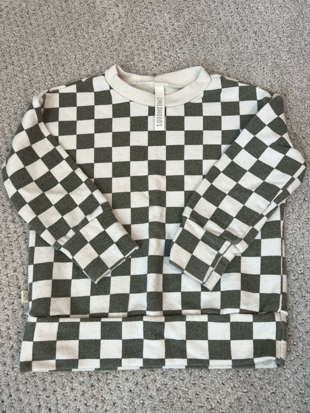 Childhoods Clothing Boxy Checkerboard Sweatshirt - 2T